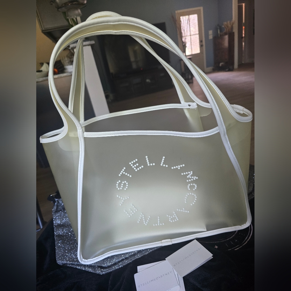Stella McCartney White Transparent Tote Bag